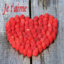 Je t'aime coeur de framboises