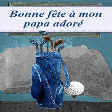 carte Bonne fête à mon Papa adoré pour la fête des pères