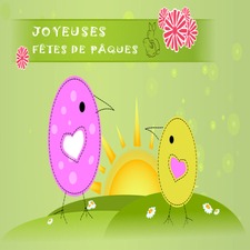 carte Joyeuses fêtes de Pâques