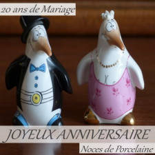 20 ans noces de porcelaine