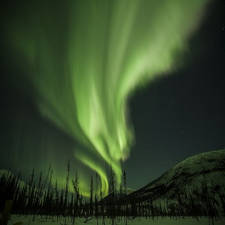 Photo géographique aurore boréale