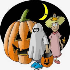 Enfants le Soir d'Halloween