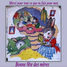 carte Bonne fête des mères. Je t'aime!