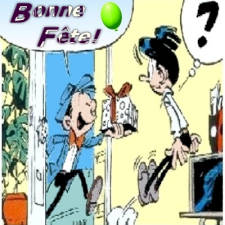 Carte anniversaire Gaston Lagaffe