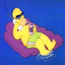 Homer Simpson relax
