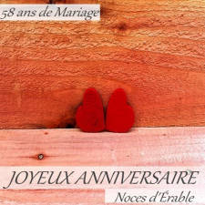 58 ans noces d'erable