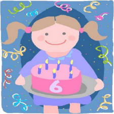 carte anniversaire age 6 ans