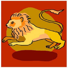 Carte signe astrologique du Lion