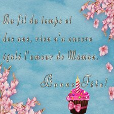 Carte anniversaire pour femme d'une mère à sa fille