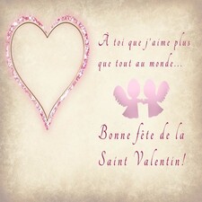 Carte bonne fête Saint-Valentin !