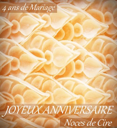 Bougie noces de cire - 4 ans de mariage - Cire et Parfum